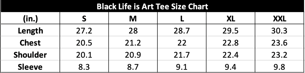 PEACEISFREE Black Life is Art Tee