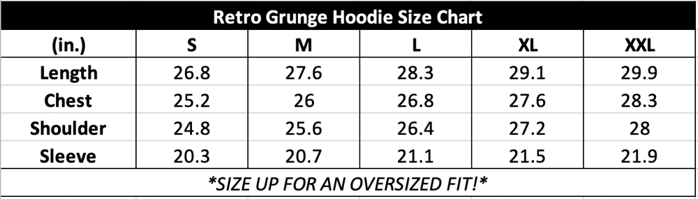 PEACEISFREE Retro Grunge Hoodie