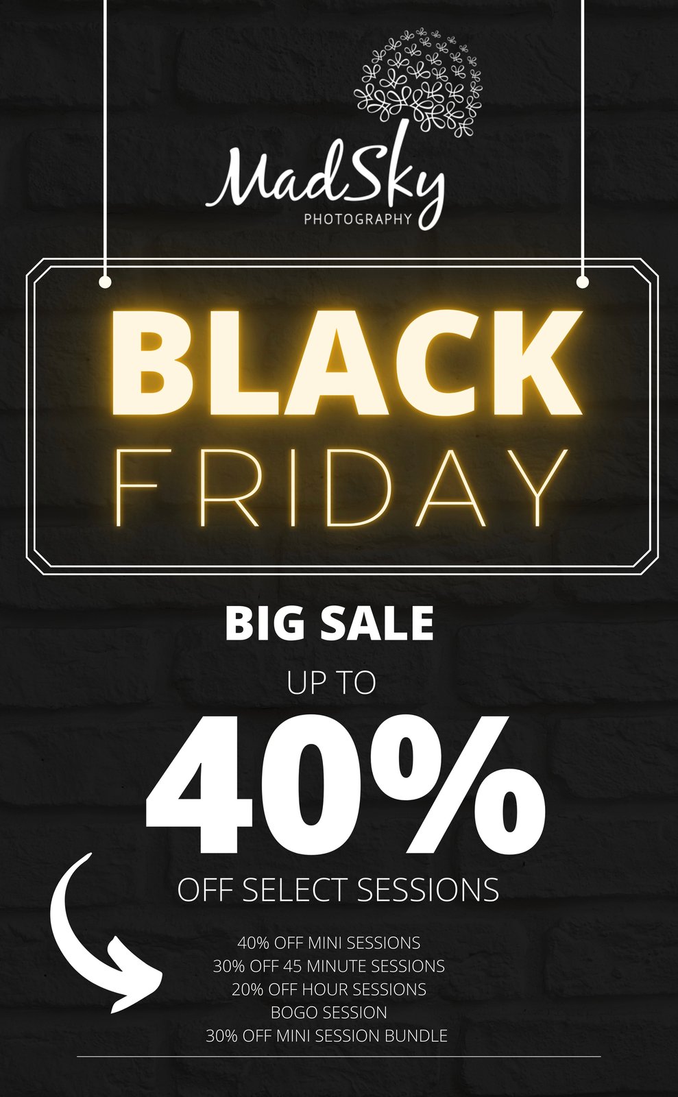 MADSKY PHOTOGRAPHY BLACK FRIDAY EVENT FOR 2023 / MadSky Photography