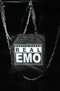 Image 1 of 'REAL EMO' tote bag