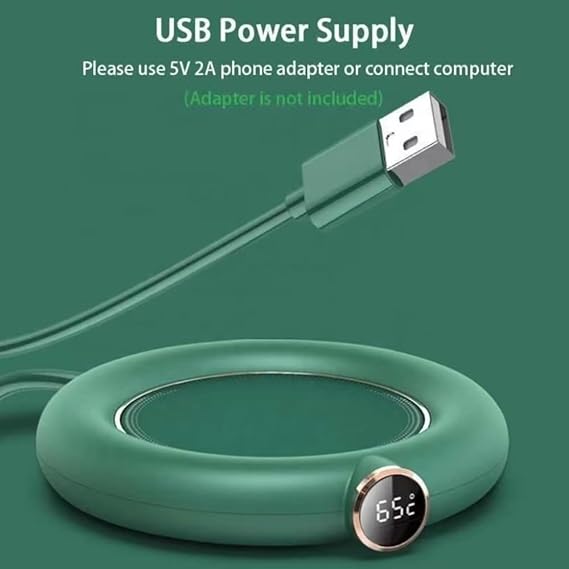 Mini Portable USB Cup Warmer 3 Gear Heating Coaster Smart Thermostatic Hot Plate