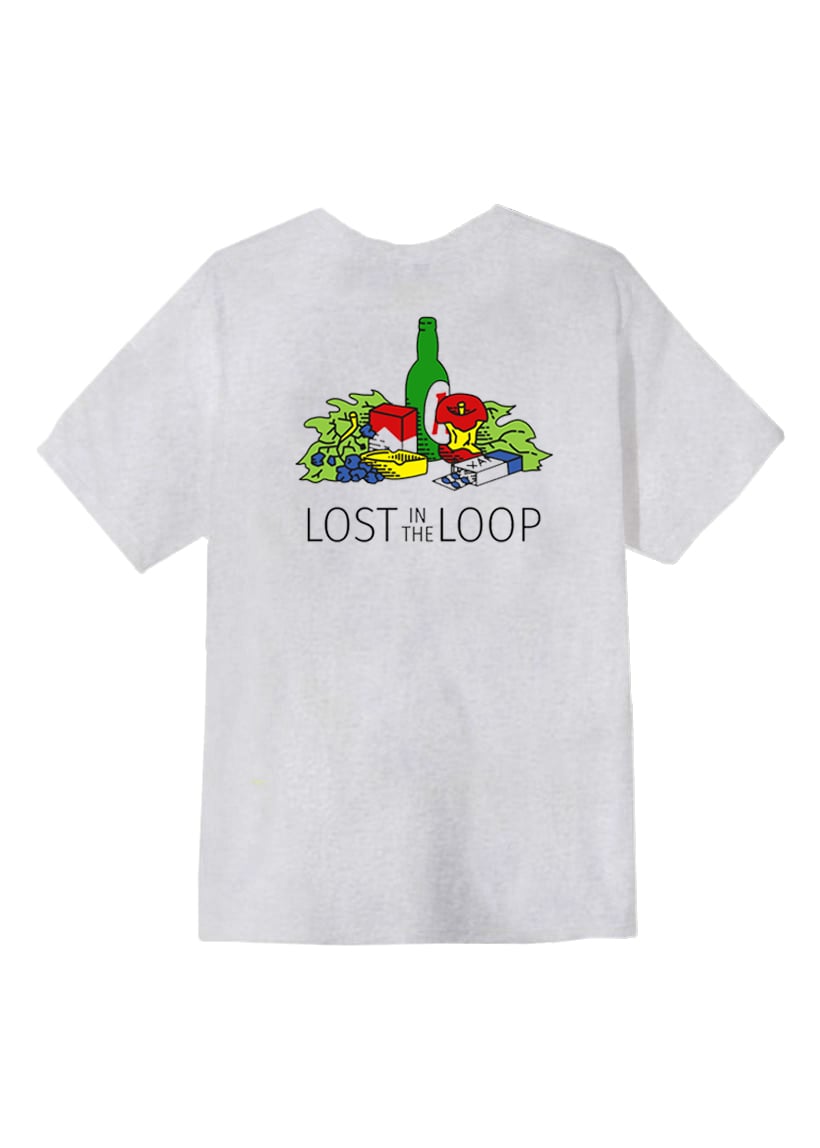 Image of Lost In The Loop- Ash Grey- Backprint