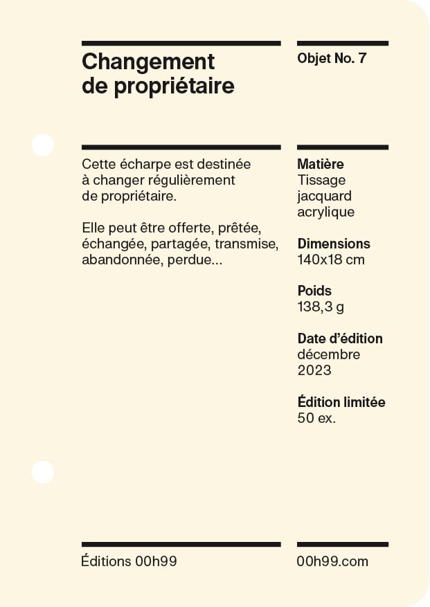 CHANGEMENT DE PROPRIÉTAIRE