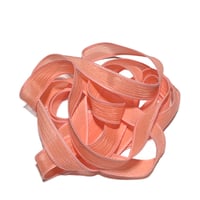 Image 2 of 1PC. PEACH 42" hand dyed wrist wrap bracelet silk ribbon//Yoga wrist wrap bracelet ribbon