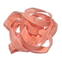 Image 4 of 1PC. PEACH 42" hand dyed wrist wrap bracelet silk ribbon//Yoga wrist wrap bracelet ribbon