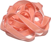 Image 1 of 1PC. PEACH 42" hand dyed wrist wrap bracelet silk ribbon//Yoga wrist wrap bracelet ribbon