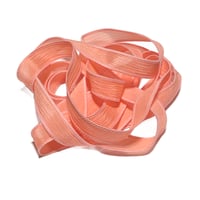 Image 5 of 1PC. PEACH 42" hand dyed wrist wrap bracelet silk ribbon//Yoga wrist wrap bracelet ribbon