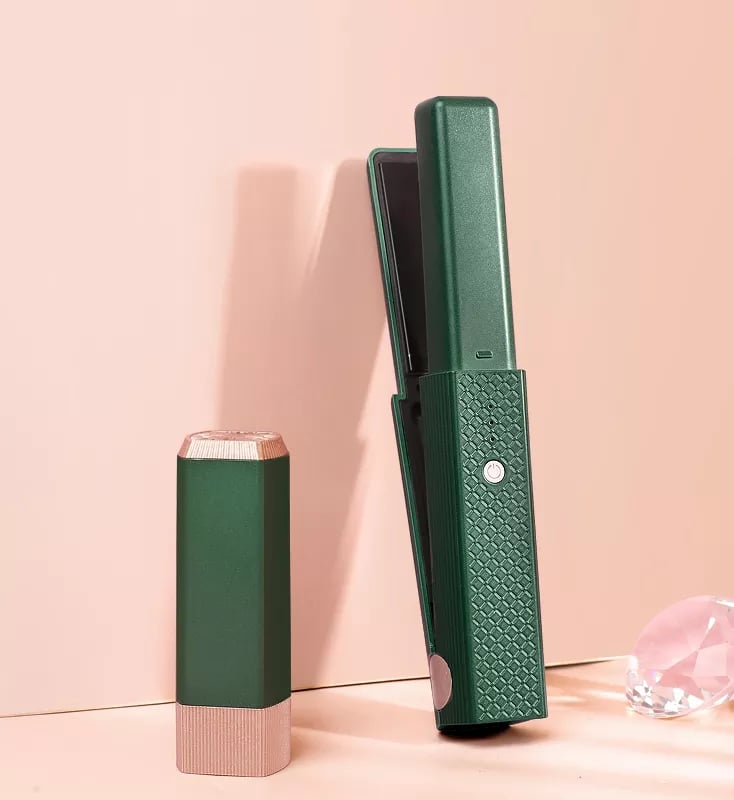 USB Hair Straightener Cordless Mini Ceramics Hair Curler 3 Constant Temperature