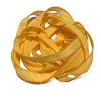 Image 4 of 1PC. MUSTARD YELLOW 42" hand dyed wrist wrap bracelet silk ribbon/by COLOR KISSED SILK