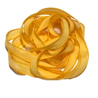 Image 3 of 1PC. MUSTARD YELLOW 42" hand dyed wrist wrap bracelet silk ribbon/by COLOR KISSED SILK
