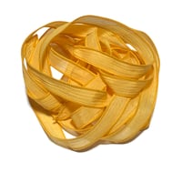 Image 2 of 1PC. MUSTARD YELLOW 42" hand dyed wrist wrap bracelet silk ribbon/by COLOR KISSED SILK