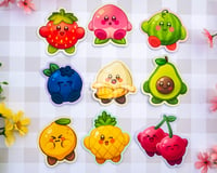 Image 1 of Fruit Kirby Vinyl Stickers