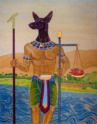 Anubis 30"x40" Acrylic Painting