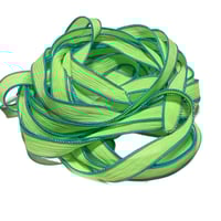 Image 3 of 1PC. WOODSTOCK  42" hand dyed wrist wrap bracelet silk ribbon/by COLOR KISSED SILK