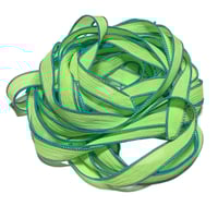 Image 4 of 1PC. WOODSTOCK  42" hand dyed wrist wrap bracelet silk ribbon/by COLOR KISSED SILK