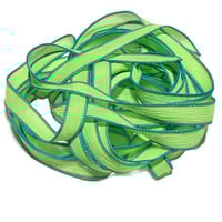Image 2 of 1PC. WOODSTOCK  42" hand dyed wrist wrap bracelet silk ribbon/by COLOR KISSED SILK