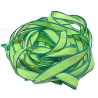 Image 5 of 1PC. WOODSTOCK  42" hand dyed wrist wrap bracelet silk ribbon/by COLOR KISSED SILK