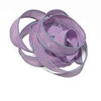 Image 2 of 1PC. OLD ROSE 42" hand dyed wrist wrap bracelet silk ribbon/by COLOR KISSED SILK