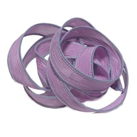 Image 3 of 1PC. OLD ROSE 42" hand dyed wrist wrap bracelet silk ribbon/by COLOR KISSED SILK