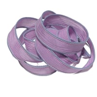 Image 1 of 1PC. OLD ROSE 42" hand dyed wrist wrap bracelet silk ribbon/by COLOR KISSED SILK