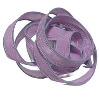 Image 4 of 1PC. OLD ROSE 42" hand dyed wrist wrap bracelet silk ribbon/by COLOR KISSED SILK