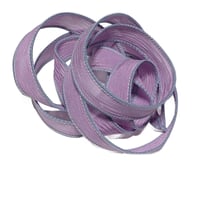 Image 5 of 1PC. OLD ROSE 42" hand dyed wrist wrap bracelet silk ribbon/by COLOR KISSED SILK