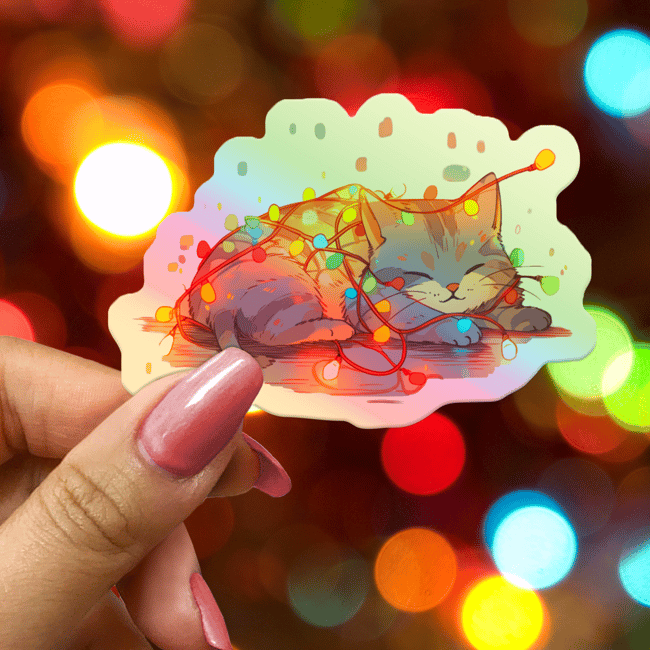 Holiday Kitty Stickers
