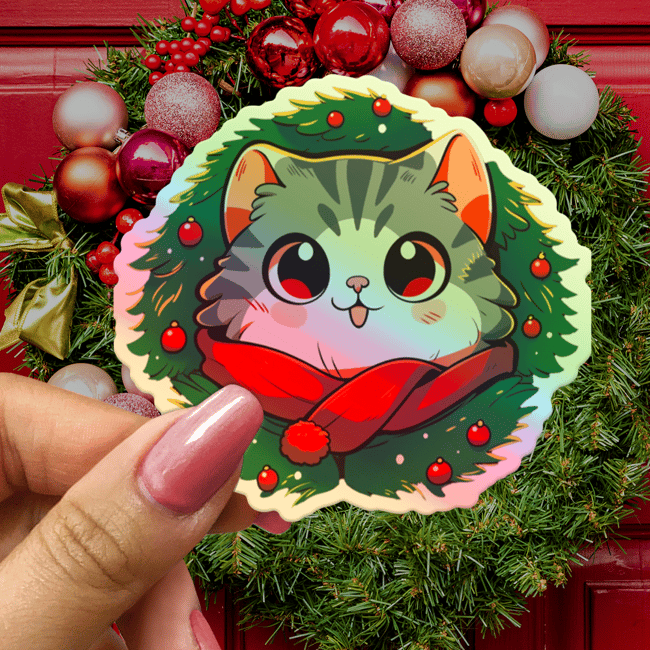 Holiday Kitty Stickers