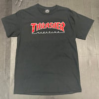 Image 1 of THRASHER MAGAZINE RED/BLK T-SHIRT, *reg $28.95