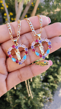Image 2 of Multi Heart Virgencita and San Judas Necklaces 