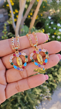 Image 3 of Multi Heart Virgencita and San Judas Necklaces 
