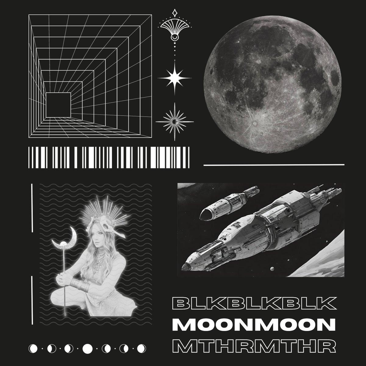 BLKMOONMTHR Poster (Black)