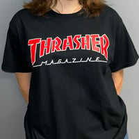 Image 2 of THRASHER MAGAZINE RED/BLK T-SHIRT, *reg $28.95