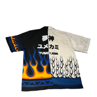 Image of Double Heated Flame and Fire Two Tone Island Shirt