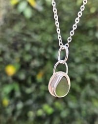 Image 1 of Green Peardrop - Seaglass Necklace 