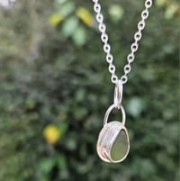 Image 5 of Green Peardrop - Seaglass Necklace 