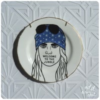 Image 1 of Axl Rose - Hand Painted Vintage Plate