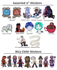  2.5" Stickers | BG3 Companions (and More!)