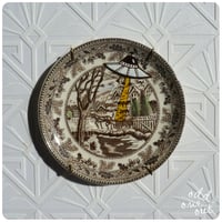 Image 1 of UFO - Hand Painted Vintage Plate