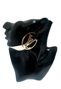 Image 5 of Gold LV Fashion Hoop Earrings 