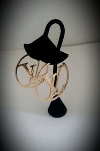 Image 2 of Gold LV Fashion Hoop Earrings 