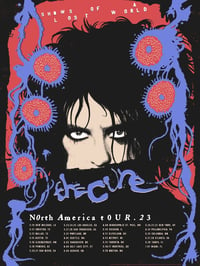 The Cure – North American Tour Poster – Red/ Soft Blue (Open Edition)