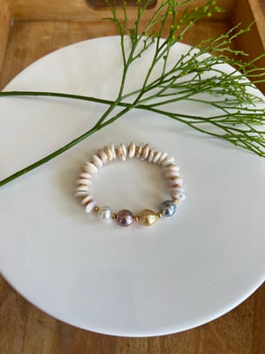 Image of Puka rainbow stretch bracelet