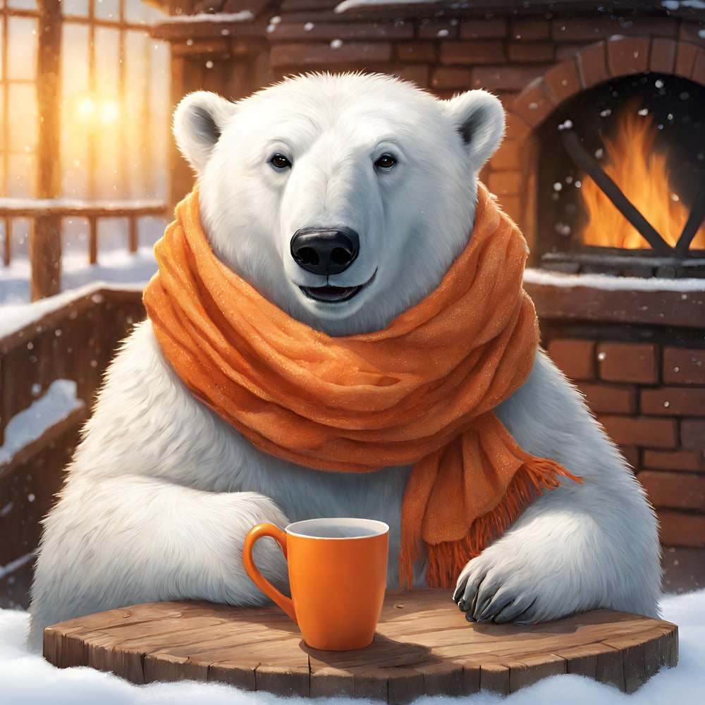 Image of A Polar Bear's Christmas Surprise