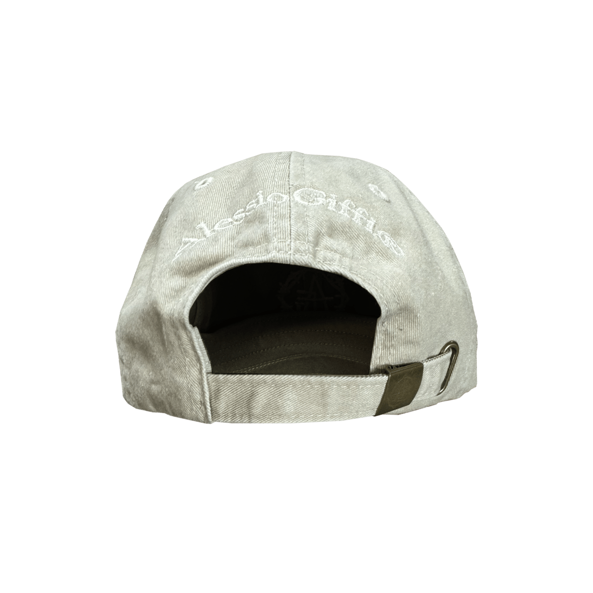 Image of Stone washed Baseball Cap vintage cream - Logo