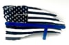 Blue line baton flag 