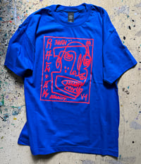 Image 1 of RAE BK • T-SHIRT • BLUE/NEON