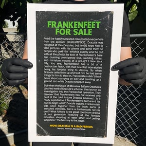 Image of Selling Frankenstein's Feet Pix Online - 11 x 17 Print