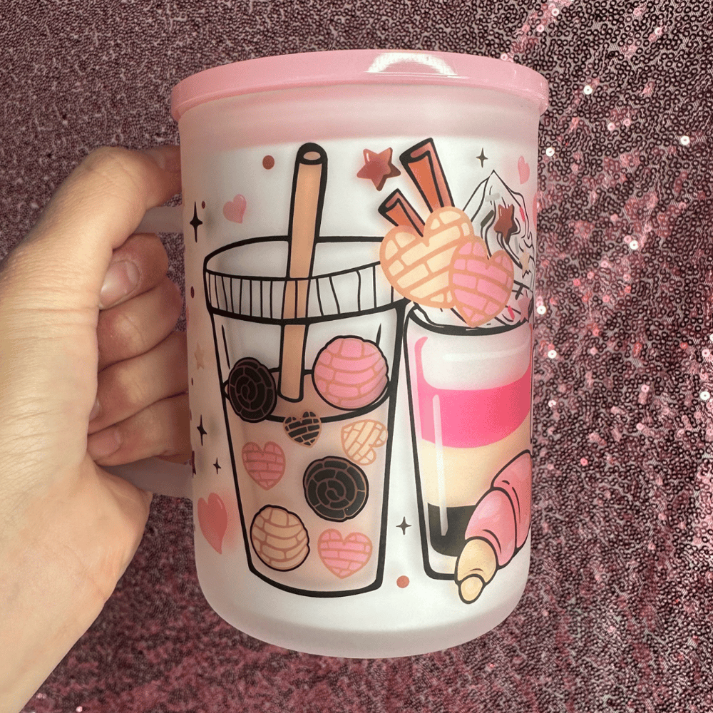 Image of Cafecito Drinks Glass Mug💕