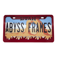 Royal Red Flame License Plate Frame
